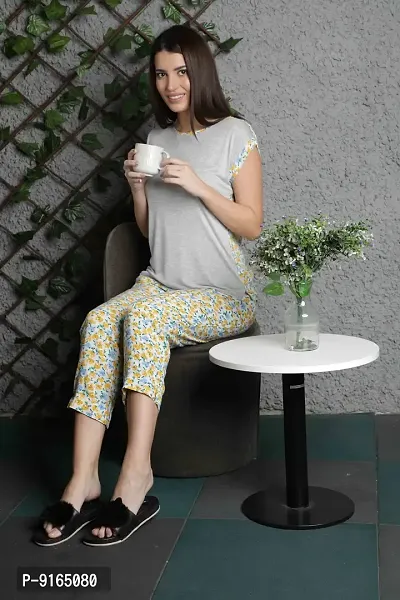 Women Cotton Printed Lounge Set-thumb0