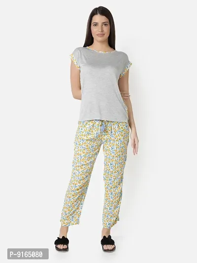 Women Cotton Printed Lounge Set-thumb5