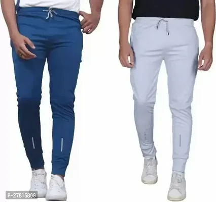 Pack of 2 Men Solid Multicolor Track Pants-thumb0