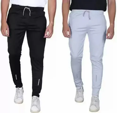 Must Have Polyester Regular Track Pants For Men Combo set Pack of 2