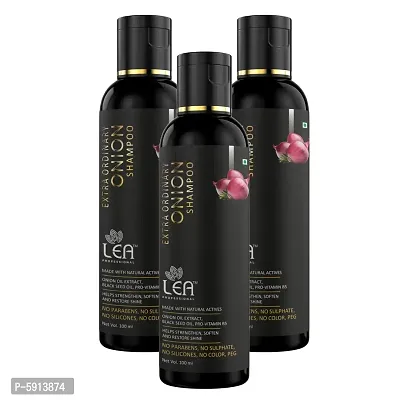 Lea professional Red Onion Black Seed Oil Shampoo with Red Onion Seed Oil Extract onion shampoo 100ml (pack of 3)