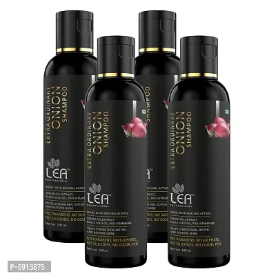 Lea professional Red Onion Black Seed Oil Shampoo with Red Onion Seed Oil Extract onion shampoo 100ml (pack of 4)