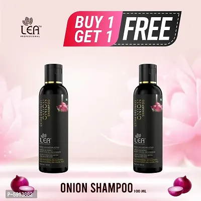 Lea Professional Onion Hair Fall Shampoo Buy 1 Get 1 Free 100Ml For Hair Growth Hair Fall Control With Onion Oil Plant Keratin Hair Care Shampoo-thumb0