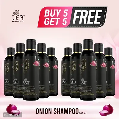 Lea Professional Onion Hair Fall Shampoo Buy 5 Get 5 Free 100Ml For Hair Growth Hair Fall Control With Onion Oil Plant Keratin Hair Care Shampoo