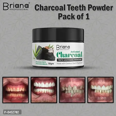 briana Charcoal Tooth Powder Toothpaste Teeth Whitening -50 Grams-thumb0