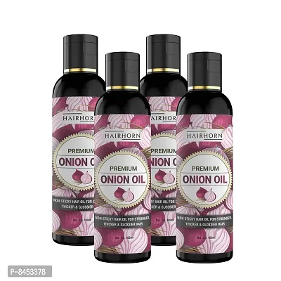 Red Onion Hair Oil( Hair Growth, Thickness, Stimulating Healthy Hair And Hair Regrowth) (For Women And Men) Hair Oilnbsp;nbsp;(100 Ml) (Pack Of 4)-thumb0