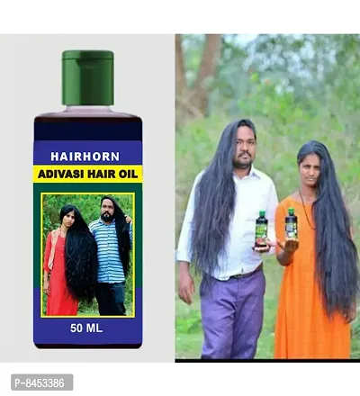 Adivasi Herbal Hair Oil For Hair Regrowth - Hair Fall Control Hair Oil 50ml (Pack Of 2)-thumb0