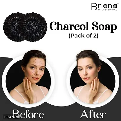 Charcoal Bath Soap For Deep Clean And Anti-Pollution Effect 100Gm Pack Of 2