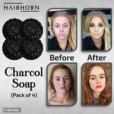 Charcoal Soap For Deep Pore Cleansing And Flawless Skin 100Gm Pack Of 4-thumb0