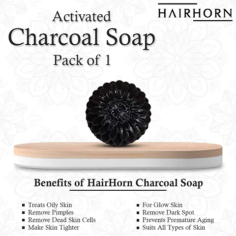 Activated Charcoal Handmade Bath Soap (Pack Of 1,12,16)
