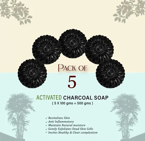 Activated Charcoal Bath Soap (Pack Of 5,6,7)