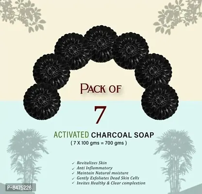 Charcoal Soap For Deep Pore Cleansing And Flawless Skin 100 Gmsnbsp;Pack Of 7