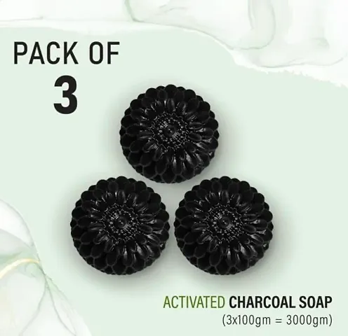 Activated Charcoal Bath Soap (Pack Of 3,5,6)