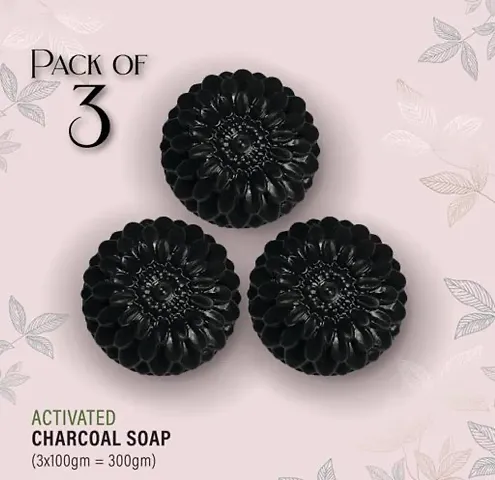 Activated Charcoal Bath Soap (Pack Of 3,4,7)
