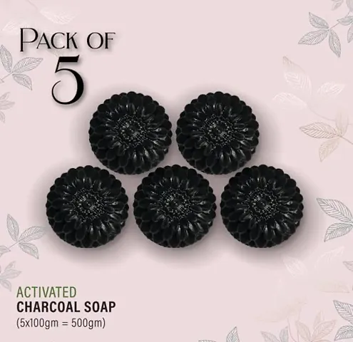 Activated Charcoal Handmade Bath Soap (Pack of 5,6,7)