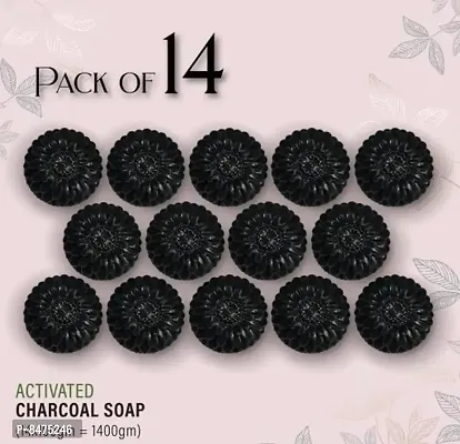 100% Natural Activated Charcoal Bath Soap  For Deep Cleaning And Anti-Pollution Effectnbsp;nbsp;Pack Of 3Essentials Ayurvedic Activated Charcoal Soap With Alovera Extracts For Deep Cleanse Pack Of 13