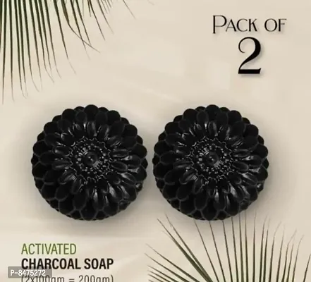 Charcoal Soap Bathing Bar,Ideal For All Skin Types Pack Of 2-thumb0