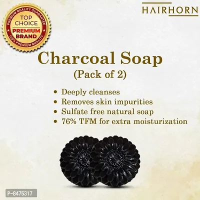 Charcoal Soap For Deep Pore Cleansing And Flawless Skin Pack Of 2-thumb0