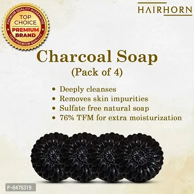 Charcoal Soap For Deep Pore Cleansing And Flawless Skin Pack Of 4
