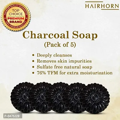 Charcoal Soap For Deep Pore Cleansing And Flawless Skin Pack Of 5