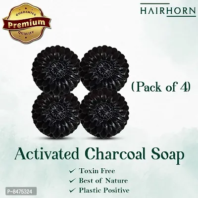 Chemical Free Charcoal Soap | Handmade Soap | Gmp Certified Pack Of 4