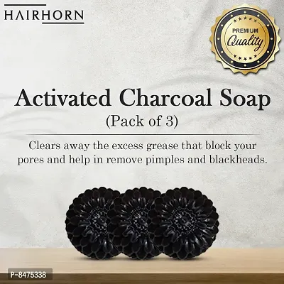 Activated Charcoal Detox Handmade Soap | 100 % Natural | Cold Processed Soap New Soap Pack Of 3-thumb0
