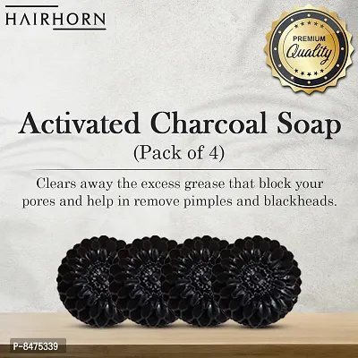 Activated Charcoal Detox Handmade Soap | 100 % Natural | Cold Processed Soap New Soap Pack Of 4-thumb0