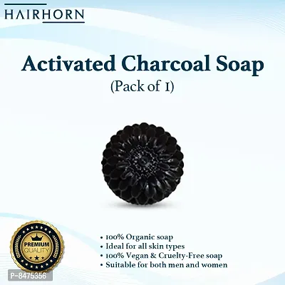 Charcoal And Lemongrass Anti Pollution Deep Cleanse Soap Bar | Artisanal, Luxurious With 100% Natural Extracts Pack Of 1-thumb0