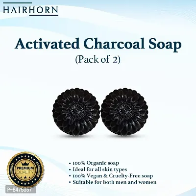 Charcoal And Lemongrass Anti Pollution Deep Cleanse Soap Bar | Artisanal, Luxurious With 100% Natural Extracts Pack Of 2