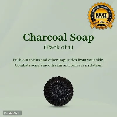 Luxury Activated Charcoal Handmade Soap For Sulphate And Paraben Free Pack Of 1-thumb0