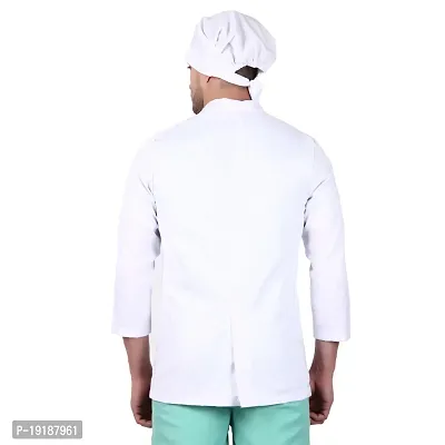 Epicure wears Uniforms Women's Sleeveless Poly-Cotton Lab Coat ndash; Best Apron for Female Nurses, Students, and Lab Technicians  (White_Small)-thumb2