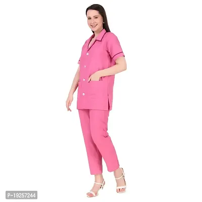 Epicure wears Uniforms Unisex  Men's | Women's Cotton Scrub Suit - Ideal for Doctors, Dentists and Healthcare Professionals  (Pink_Small)-thumb4