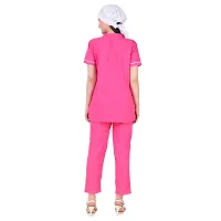 Epicure wears Uniforms Unisex Women's | Men Poly Cotton Scrub Suit - Ideal for Doctors, Dentists and Healthcare Professionals  (Dark Pink_Small)-thumb1