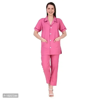 Epicure wears Uniforms Unisex  Men's | Women's Cotton Scrub Suit - Ideal for Doctors, Dentists and Healthcare Professionals  (Pink_Small)