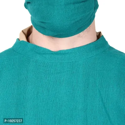 Epicure wears Unisex Male / Female Surgeon Gown/Surgical Gown/OT Gown/OT Dress with Mask and Cap - Ideal for Doctors, Dentists and Healthcare Professionals Green-thumb3