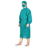 Epicure wears Unisex Male / Female Surgeon Gown/Surgical Gown/OT Gown/OT Dress with Mask and Cap - Ideal for Doctors, Dentists and Healthcare Professionals Green-thumb3