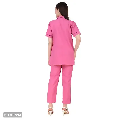 Epicure wears Uniforms Unisex  Men's | Women's Cotton Scrub Suit - Ideal for Doctors, Dentists and Healthcare Professionals  (Pink_Small)-thumb2