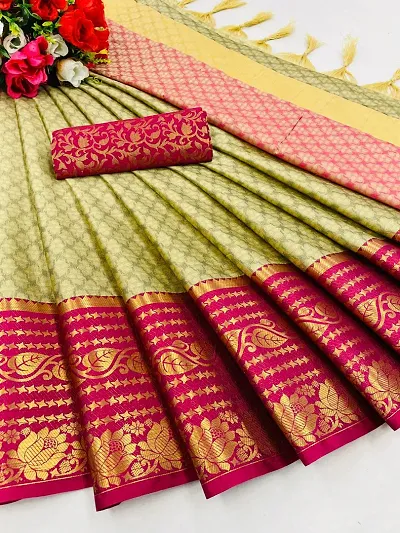 Beautiful Silk Saree with Blouse Piece