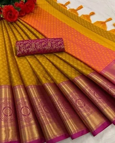 Beautiful Silk Saree with Blouse Piece