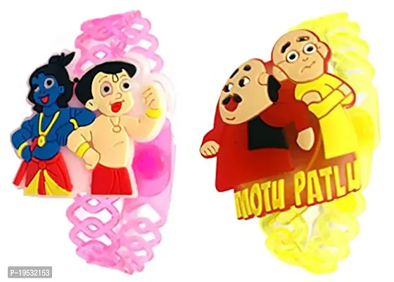 Set Of 2 Led rakhi `Cartoon  For Kids