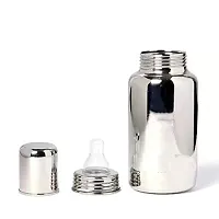 Medigo Stainless Steel Baby Milk and Water Feeding Bottle with Silicon Nipple-thumb1