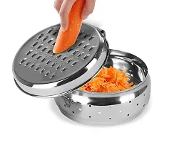 Medigo Stainless Steel Kitchen Cheese, Carrots, Potato, Cucumber Grater with Container Box Storage-thumb3