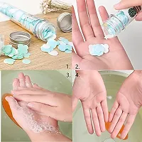 Flower Design Tube Shape Bottle Paper Soap Clean Soft Bath For Travel (Pack of 5)-thumb2