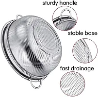 Medigo? Pack of 1 Kitchen Fruit Vegetable Rice Washing Baskets Strainer Drainer with Handle-thumb4