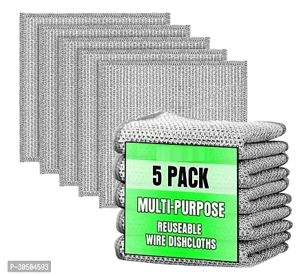 Dishwashing Rags Stainless Steel Scrubber Pack Of 5-thumb0