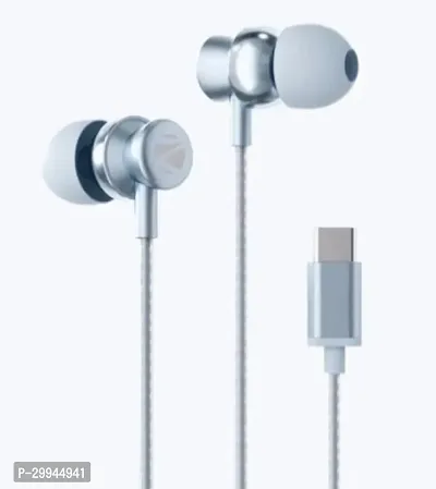 Stylish Wired Headphone-Silver-thumb0