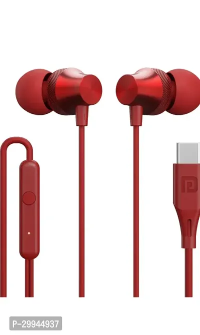 Stylish Wired Headphone-Red-thumb0