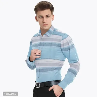 Classic Cotton Striped Mens Casual Shirts-thumb0