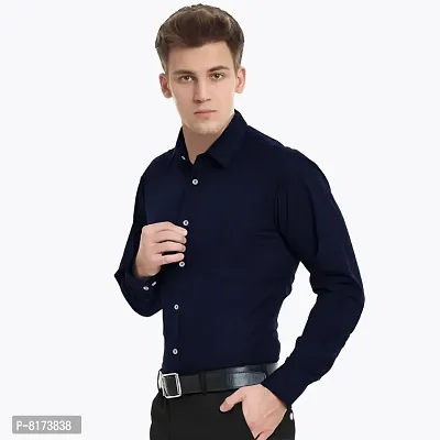 Classic Cotton Solid Mens Formal Shirt-thumb0