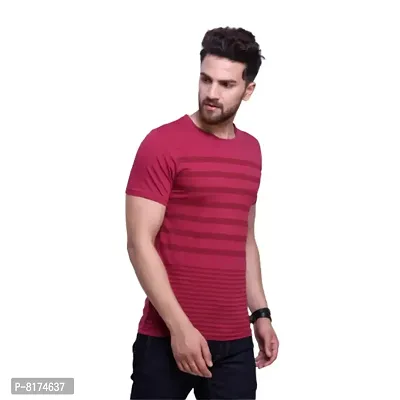 Classic Cotton Striped Mens Tshirt-thumb0